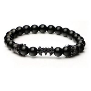⭐️Handmade 100% Natural Onyx Stone Gemstone Bracelet Yoga Meditation Super Hero
